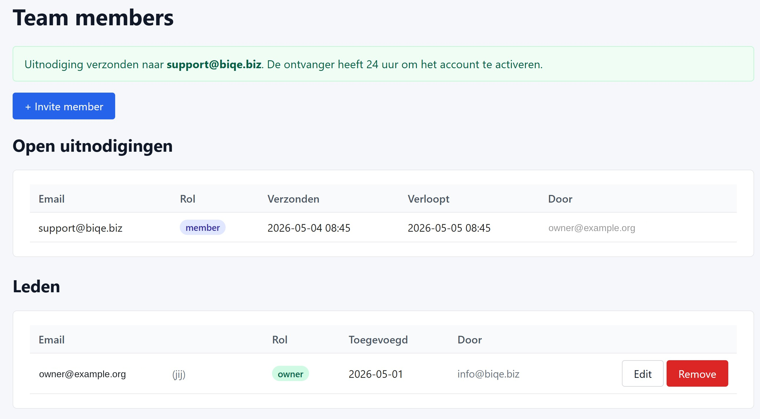 Pagina Teamleden